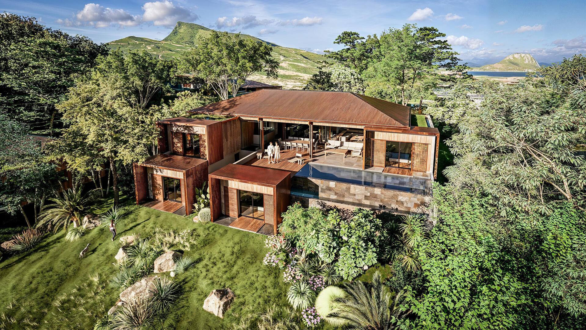 Villa bioclimatique Jiva Santosha au cĆur de la vĂ©gĂ©tation mauricienne